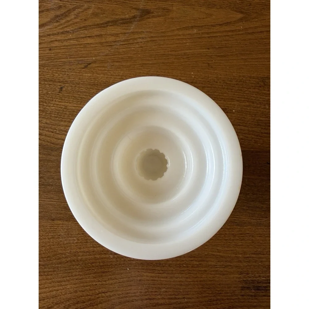 Vintage Milk Glass Multi Size Candle Holder Swirl Curly Q Pillar Taper MCM